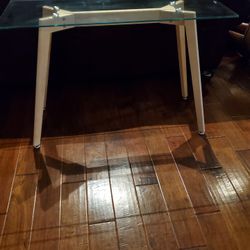 Glass Table Wood Legs 