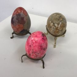 collection of polished stone eggs $10 For 3 Pieces 