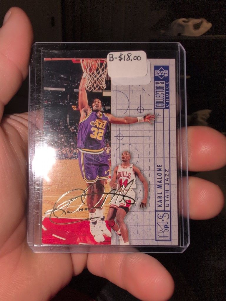 Karl Malone Collectors Choice Gold Signature