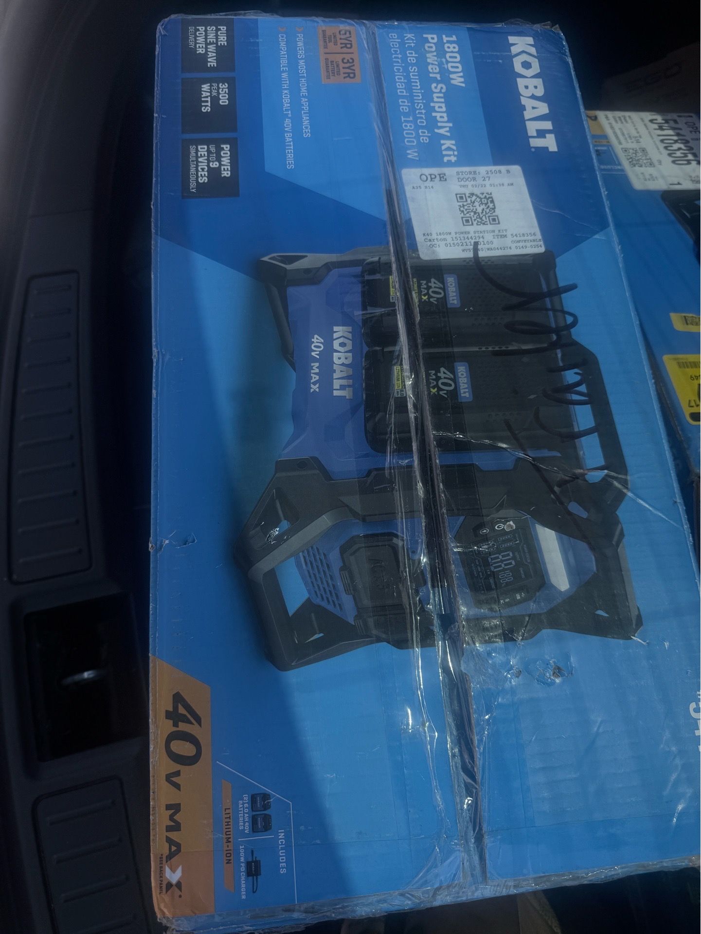 Kobalt 40-volt, 1800-Watts Portable Power Station (Battery Included)