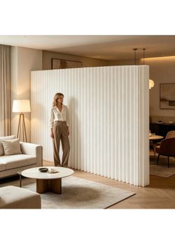 Paper Room Divider, Foldable Accordion Partition Wall, Freestanding Lightweight Privacy Screen for Home, Office, Bedroom, Events, Exhibitions, No Asse