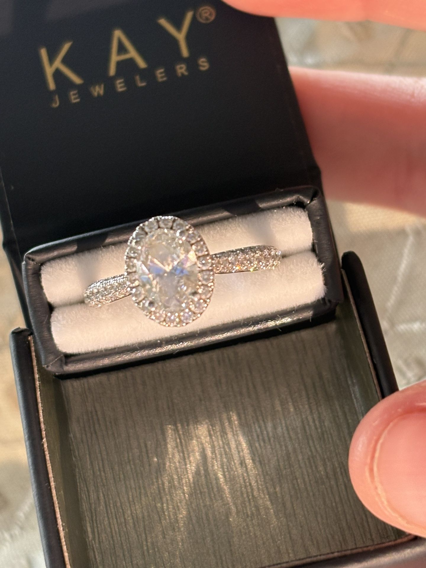 Leo Halo Diamond Ring