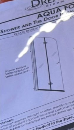 NEW SHOWER PANEL LEFT OR RIGHT SIDE