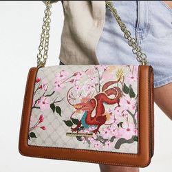 Steve Madden Cherry Blossom/dragon Print  Shoulder/crossbody Bag