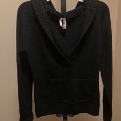 Size Sm Long Sleeved Black Hoodie Sweater