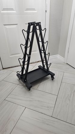 New 4tier 300lbs Capacity Rolling Dumbbell Weight Rack