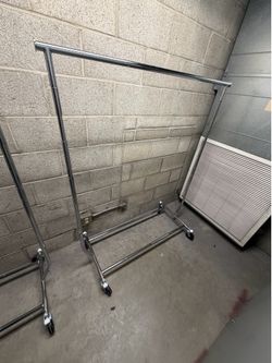 Uline foldable wheel rolling rack
