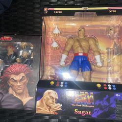 Action figures Jada Toys Sagat and Storm Arena Yujiro