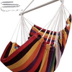 ADVOKAIR Hammock Chair Swing (500 lbs Max) - Hanging Hammock Chair Rope Swing for Outdoor Patio, Bedroom, Porch, Deck - Indoor and Outdoor - Sturdy St