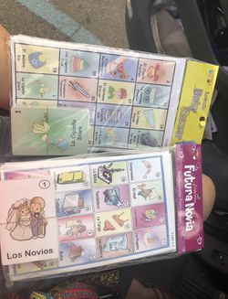 Set of lotería for wedding or baby shower