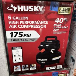 6 Gal. 175 PSI Electric Oil-Free High Performance Jobsite Pancake Air Compressor with Dual Gauges