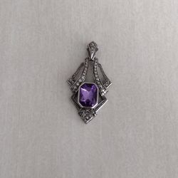 Faux Amethyst Pendant
