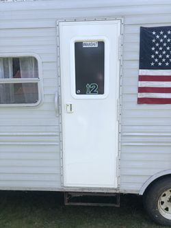 Travel trailer door