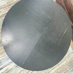 Round Black Wooden Coffee Table