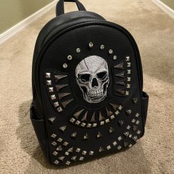 Mini Skull Leather Backpack 