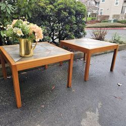 MARVELOUS Vintage Danish Modern Teak End Tables Side Tables Nightstands 