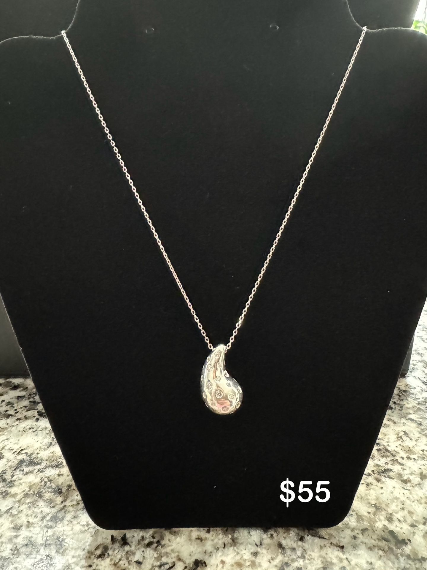 Teardrop Necklace for Women 925 Sterling Silver