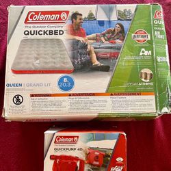 Coleman Quickbed Queen Size Air Mattress with 4D Air Pump