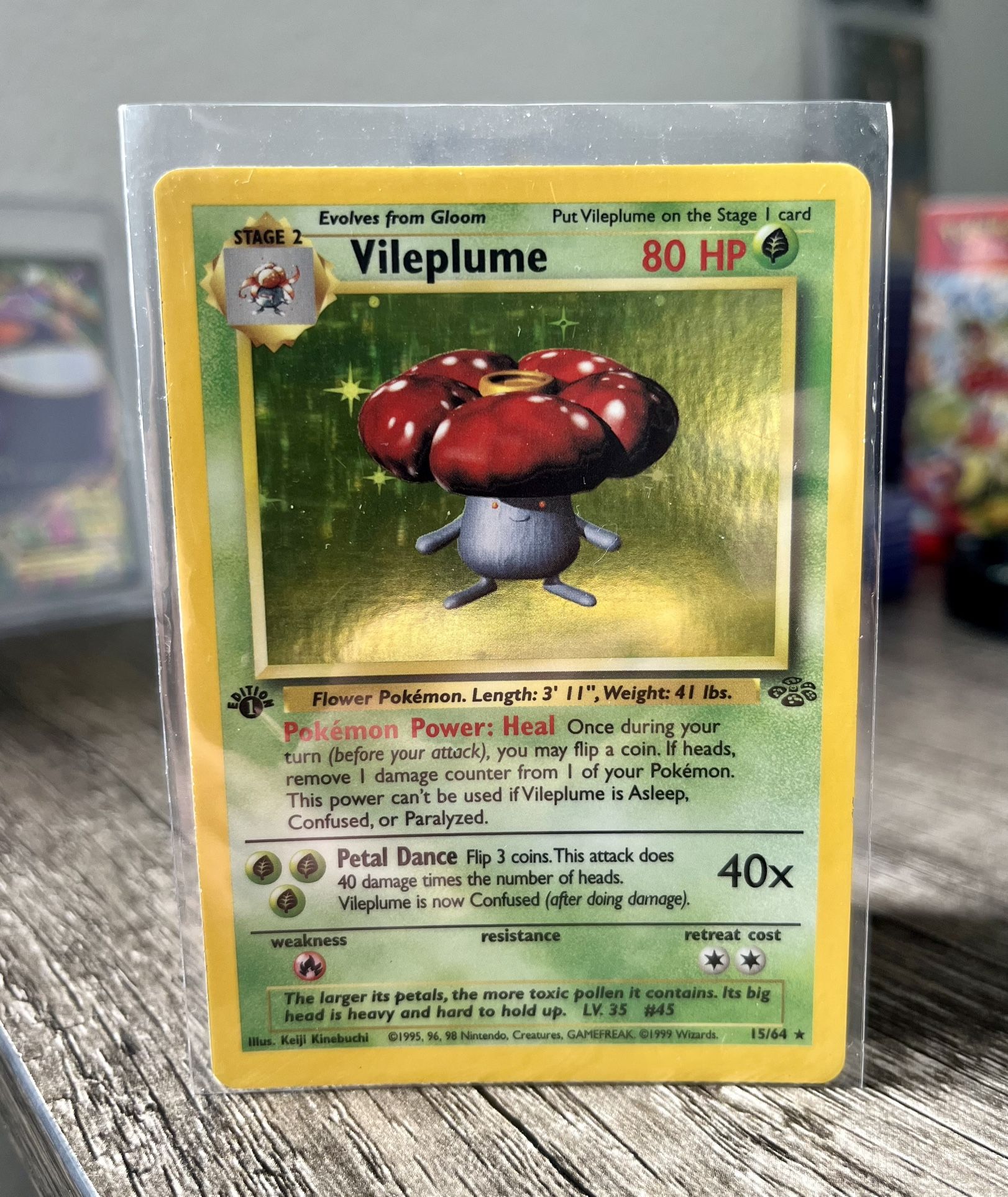 ◓Vileplume 15/64 Jungle 1999 - Pokémon TCG WOTC 1st Edition Holo Rare*LP◓