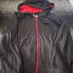 Boys Black Zipper Hoodie