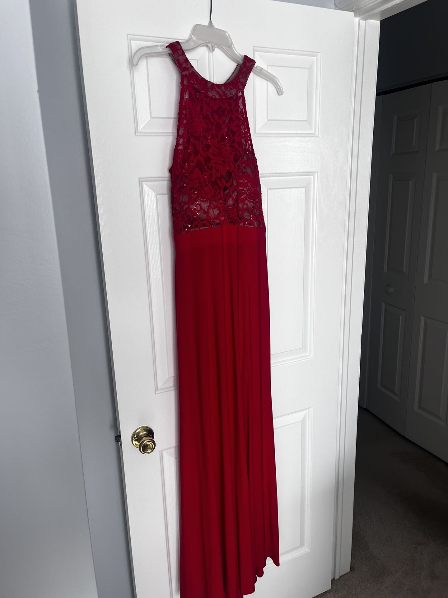 Red Long Prom Dress Size 11