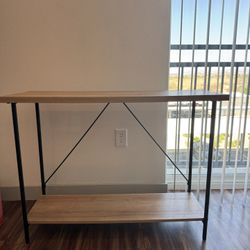 Wood And Metal Console Table 
