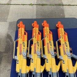 Lot Of 4 Nerf Stampedes 