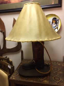 Western Cowboy Boot Lamp