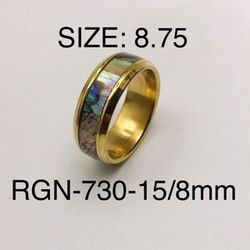 Stainless Steel Ring Band For Men & Women: RGN-730-15/Ring Size-8.75