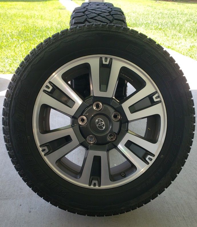 Bridgestone Dueler H/L Alenza Plus - 275/55R20 With Stock Toyota Tundra Wheels