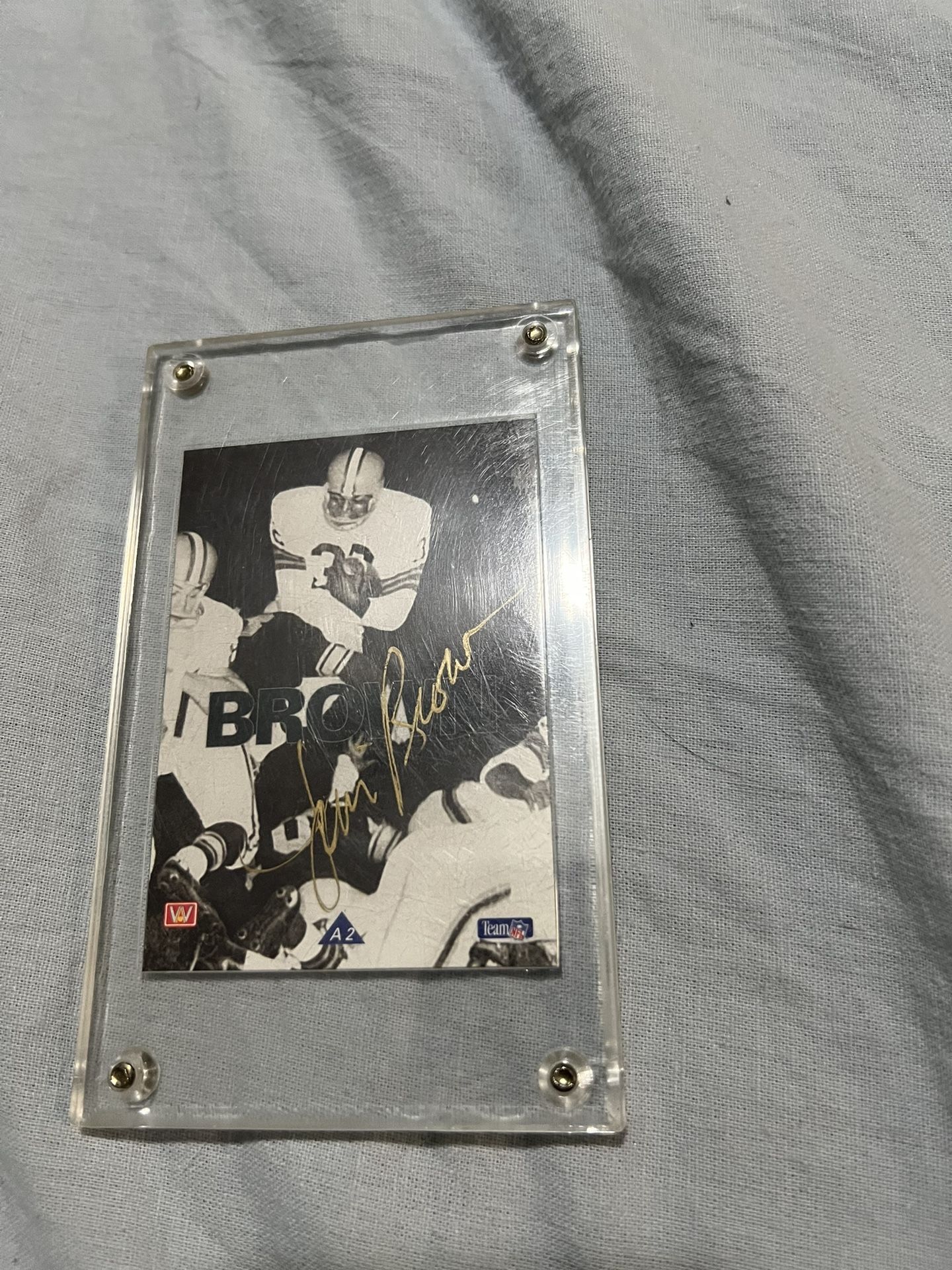 Signed Jim Brown Football Card