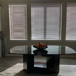 Large Modern Glass Dining Table