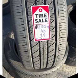 255-45-19 Continental Procontact (Tesla) 80% Full Used Tire Set $275 Free Mounting And Balancing