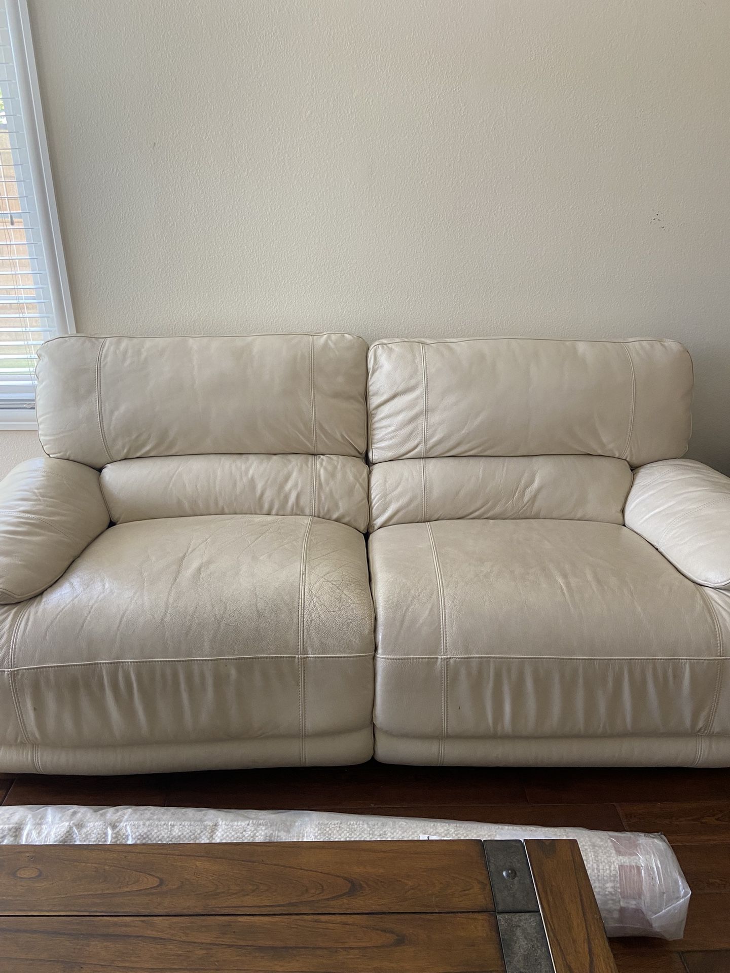 Leather Reclining Sofa And Chair
