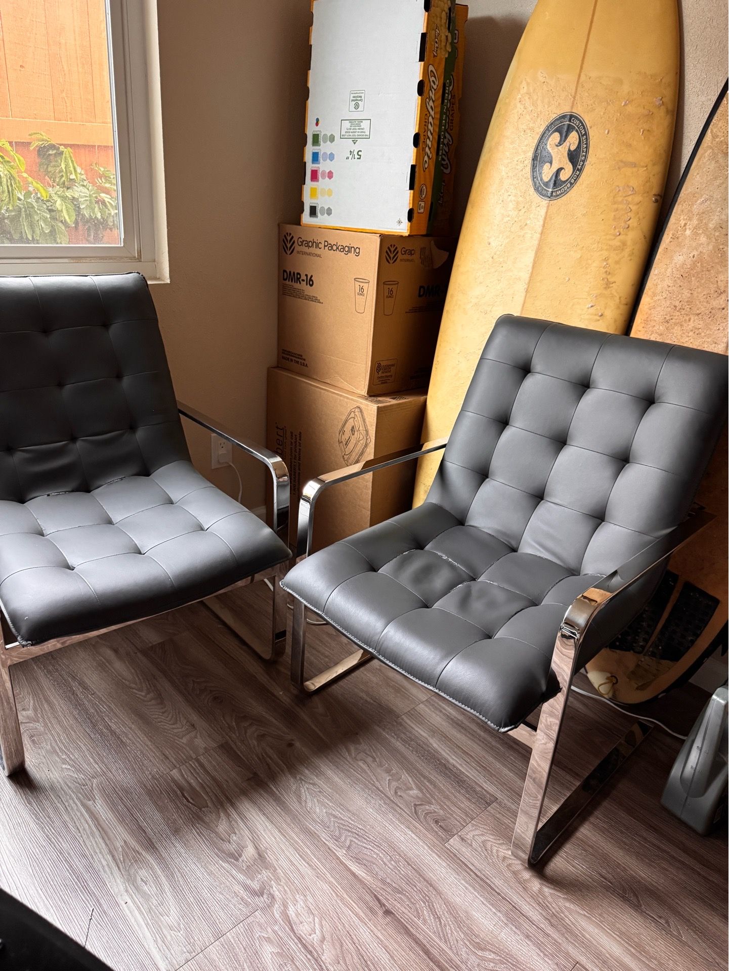 Pair of office chairs