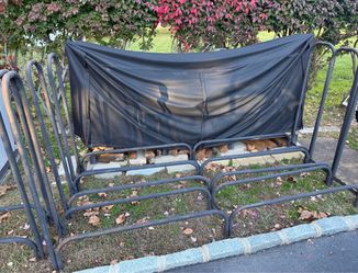 3 metal wood holders 8 feet long $40 each !