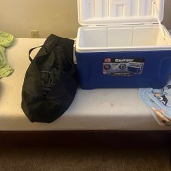 3 bedroom tent and cooler