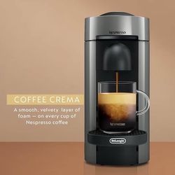 De'Longhi Nespresso Vertuo Plus Coffee and Espresso Maker by De'Longhi, Grey Coffee Maker $100 FIRM