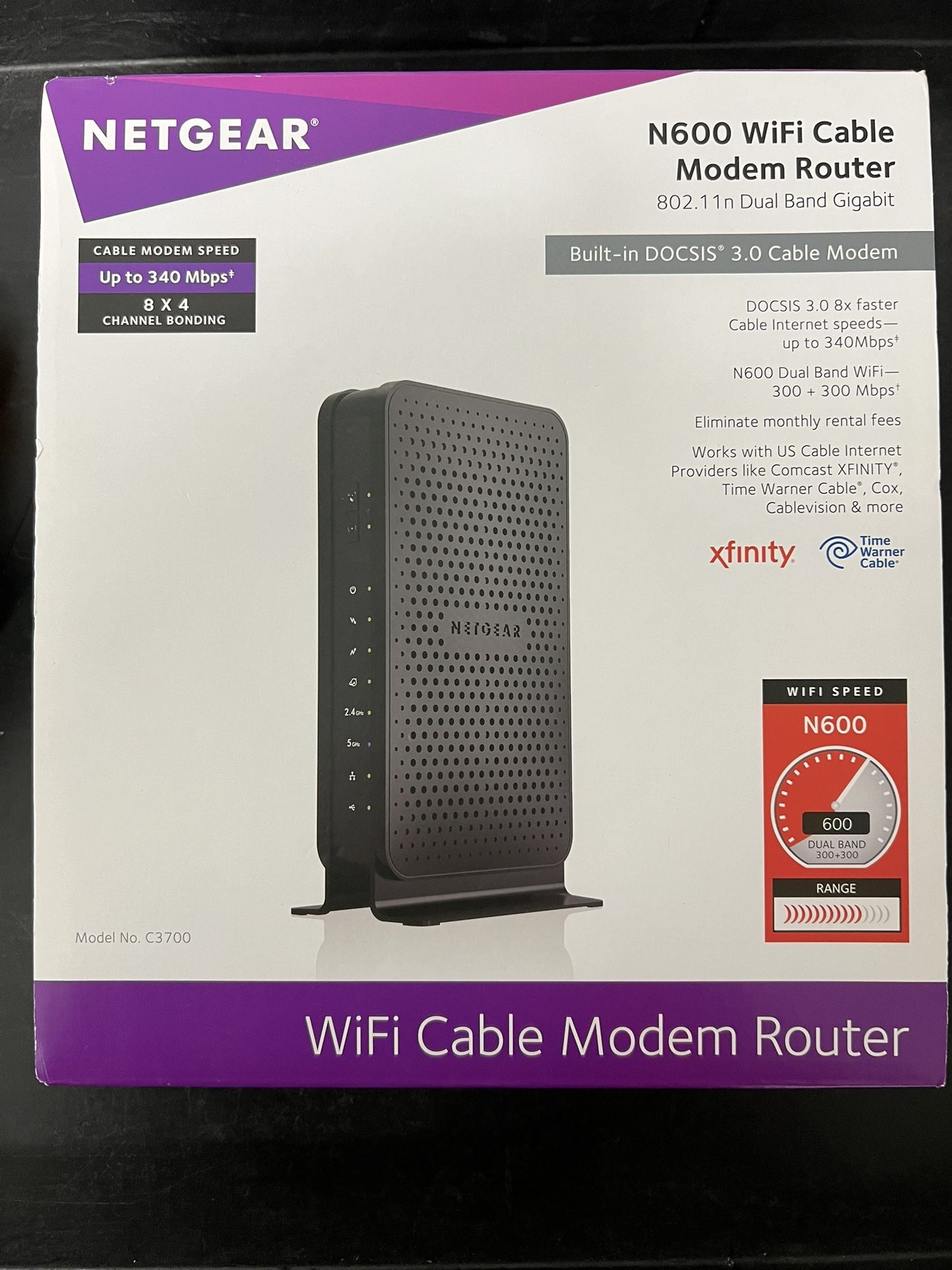 Netgear Wifi Modem Router (for Comcast Xfinity, Spectrum, Cox, etc)