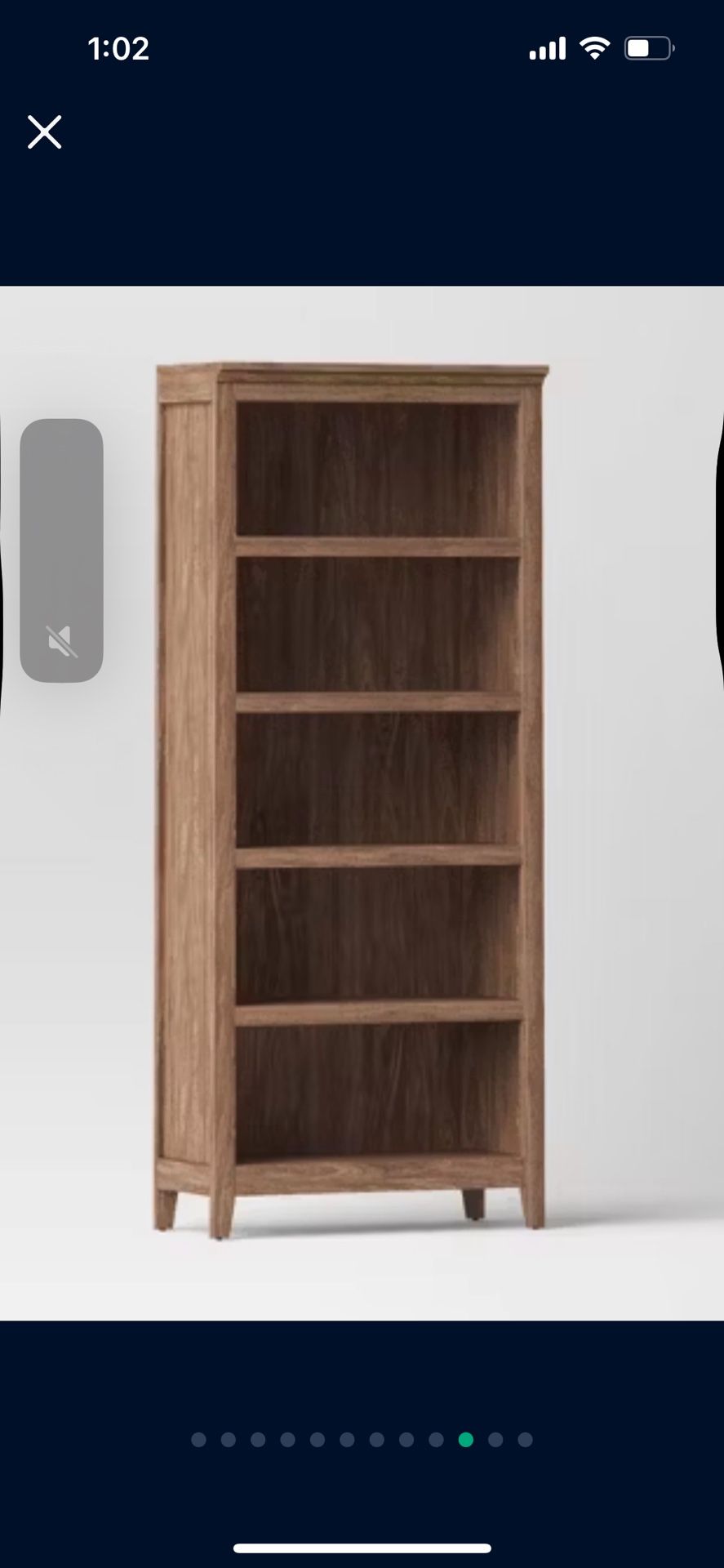 72 Carson Shelf Bookcase