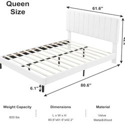 Like New White Bed Frame 