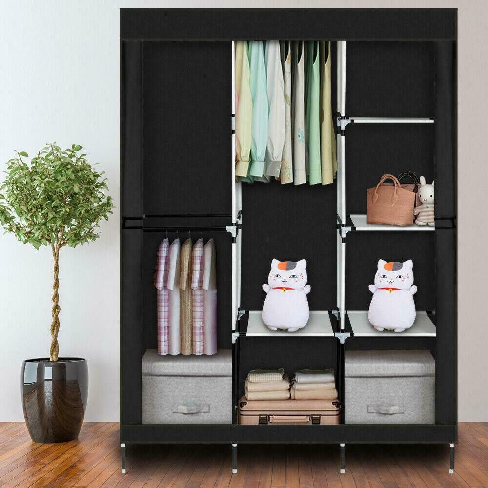 NEW Cloth Wardrobe Closet Clothes Rack Storage Shelves for Bedroom home living area office Organizer