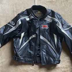 AGVSPORT Black Motorcycle Leather Jacket