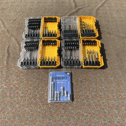Dewalt Tips And Drills. All New.  All For $40.00