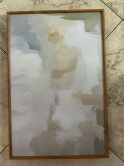 Wooden Framed Abstract Painting