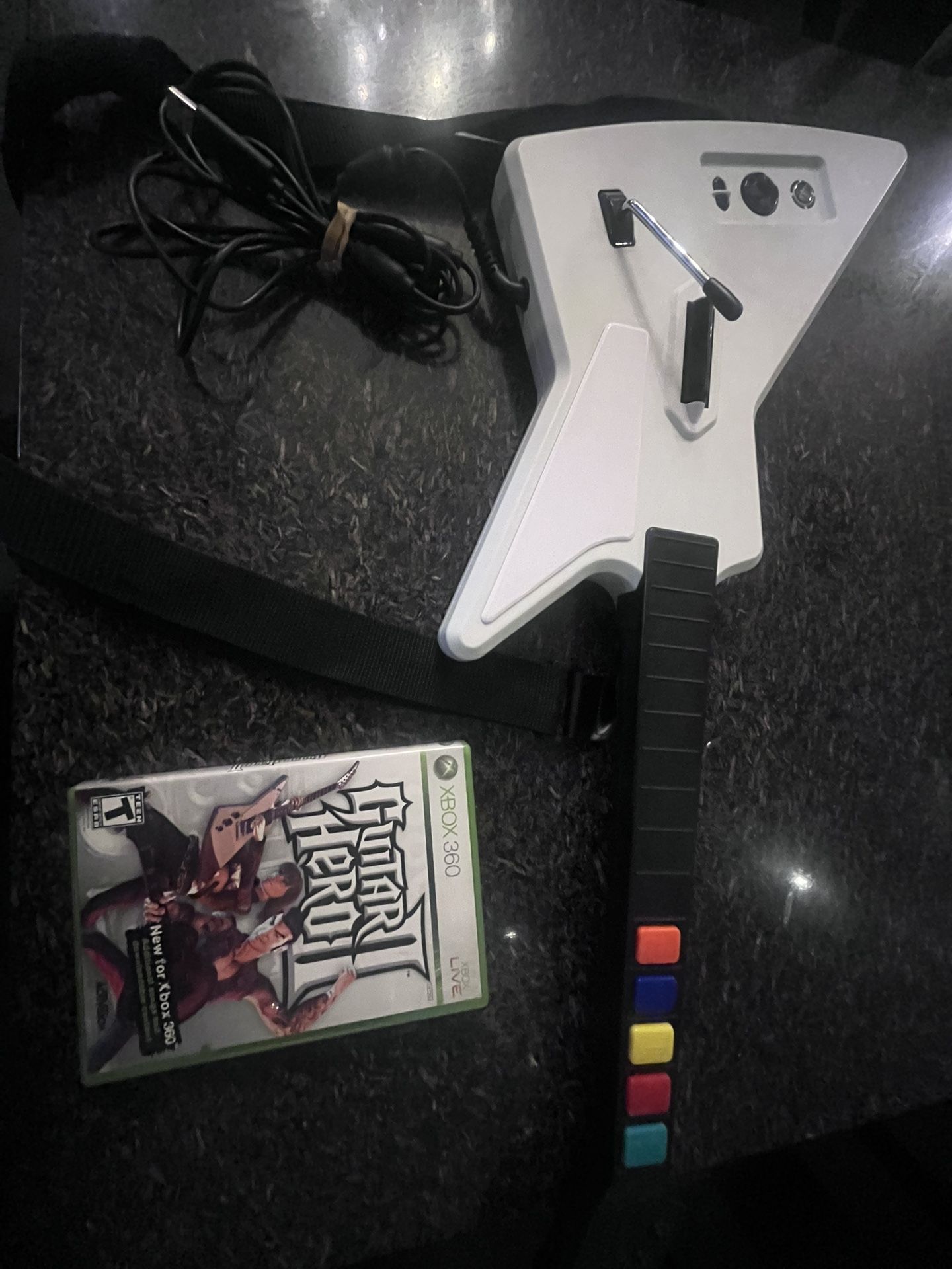 Xbox 360 Wired Guitar And Game