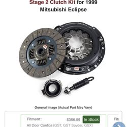 Competition Clutch Street Series Stage 2 Clutch Kit for 1999 Mitsubishi Eclipse