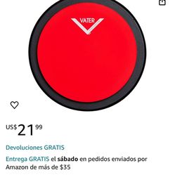 Vater Soft single-sided practice pad 6 in. Red