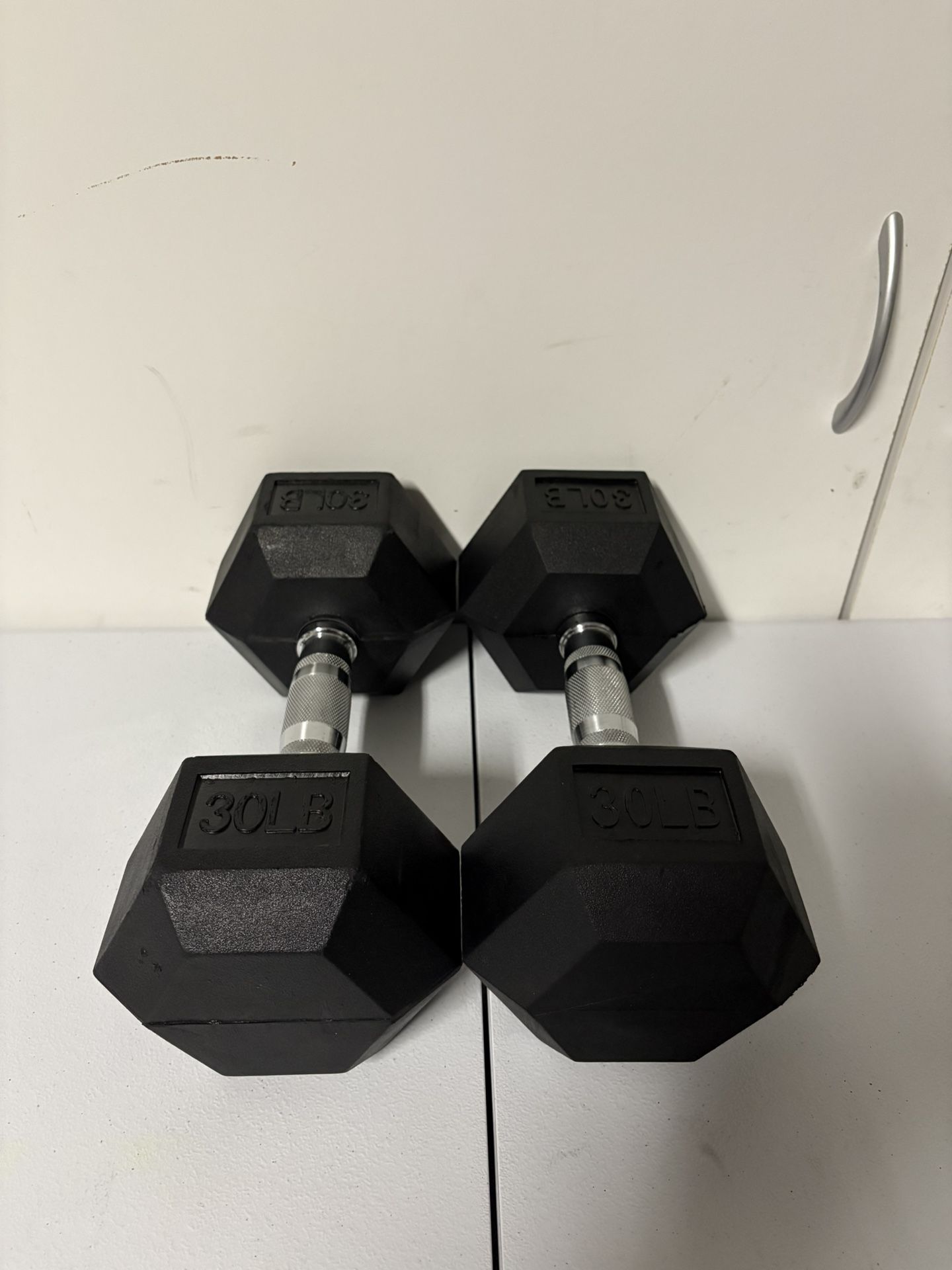 Pair Of 30 Lb Dumbbells 