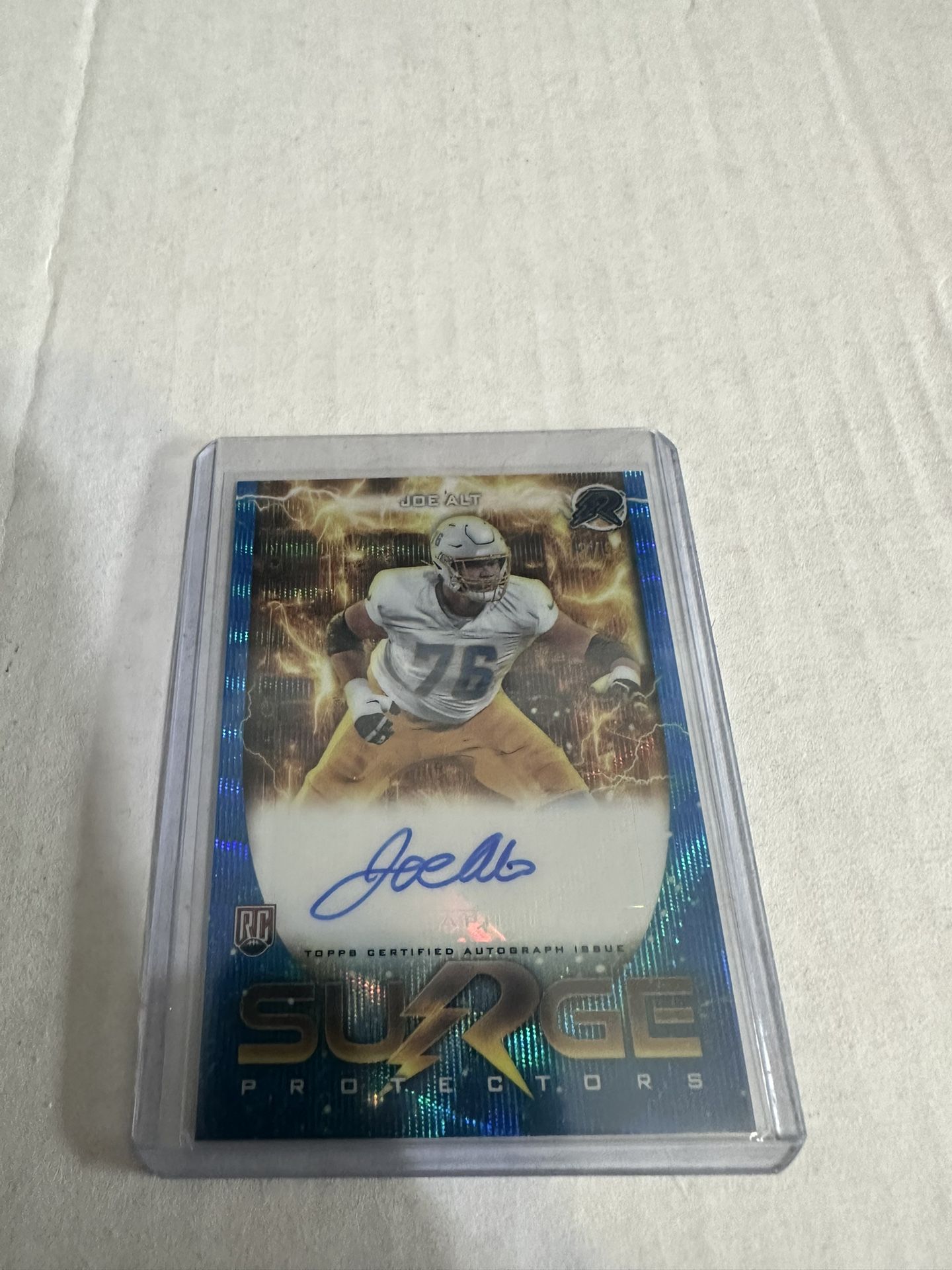 Joe Alt Auto NFL Card /99